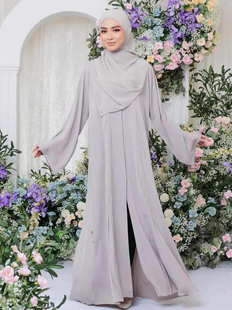 Ready Stocks Nuha Pleated Taupe
