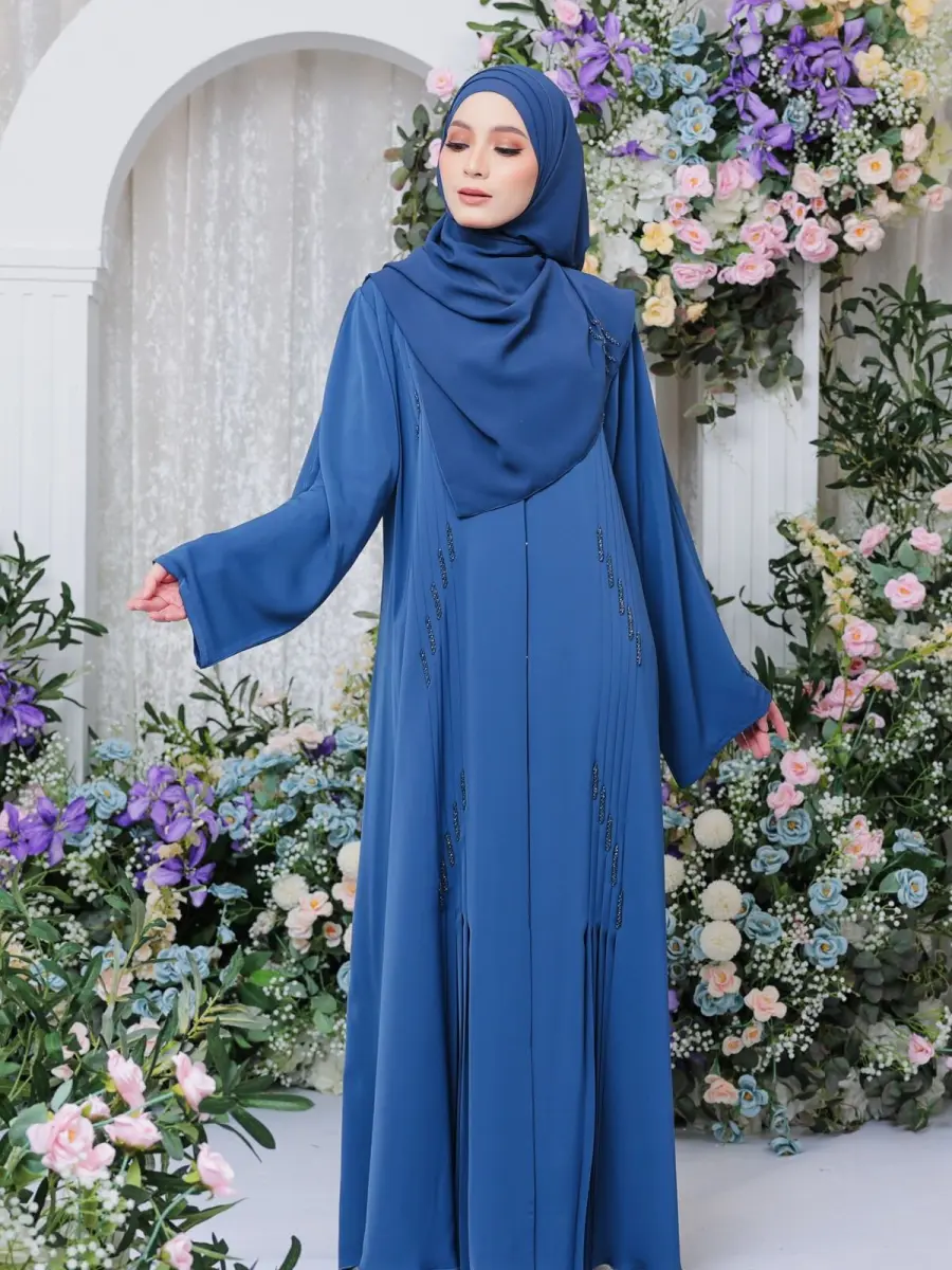 Nuha Pleated Ash Blue