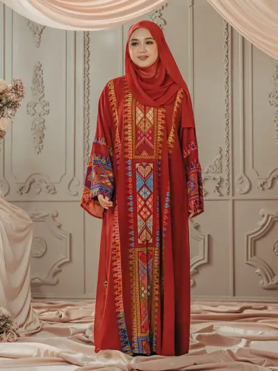 Ready Stocks Palestine Lace Maroon