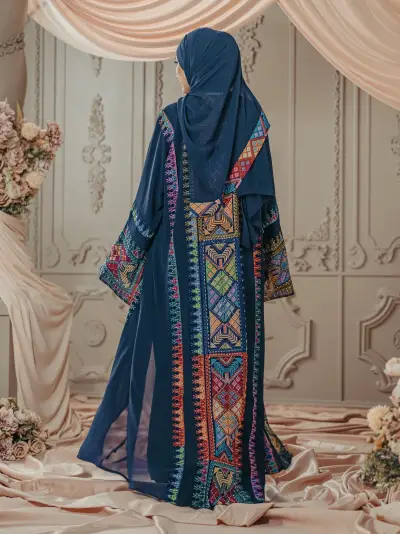 Ready Stocks Palestine Lace Dark Blue