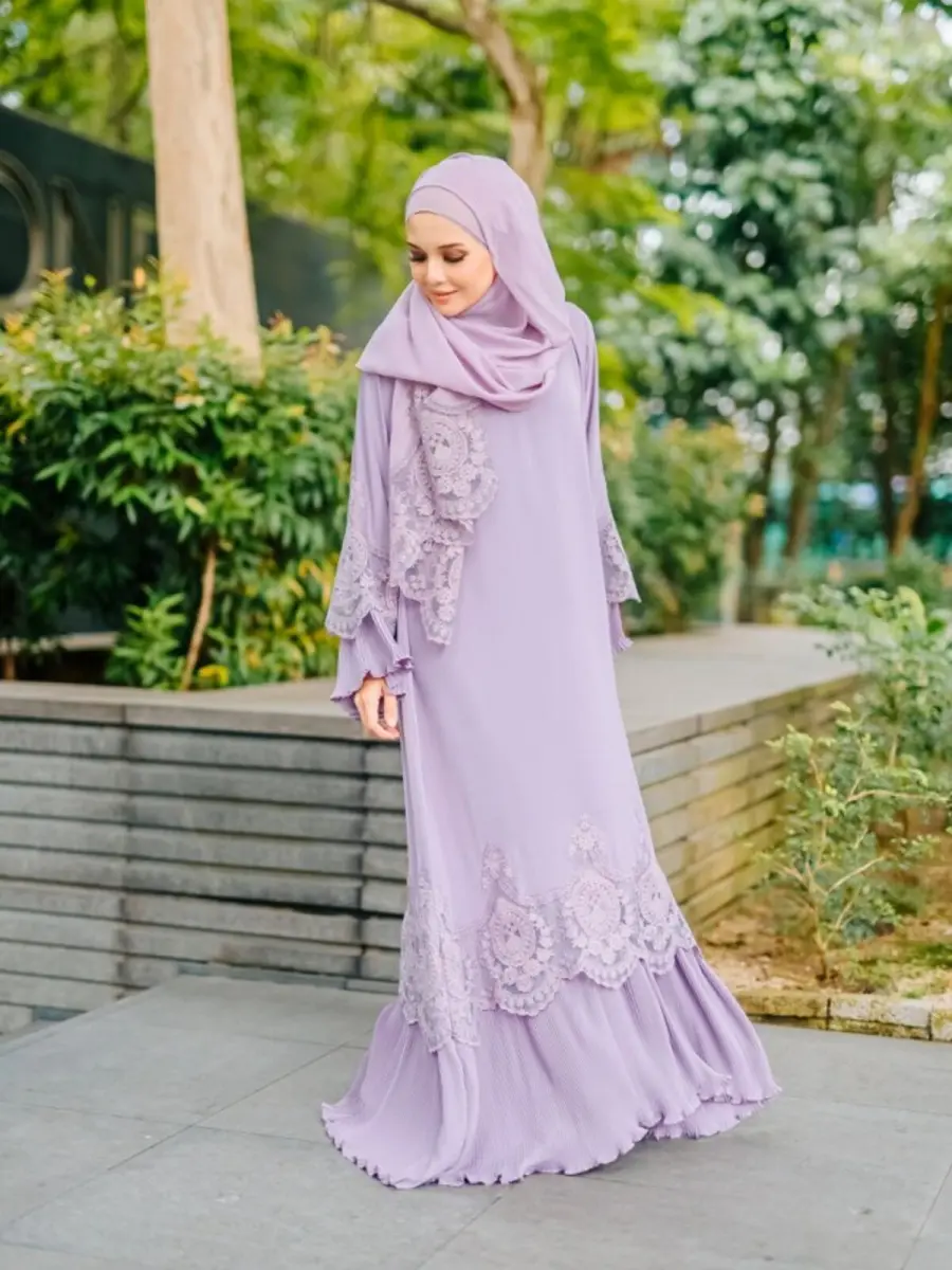 Ready Stocks Amel Pleated Light Purple