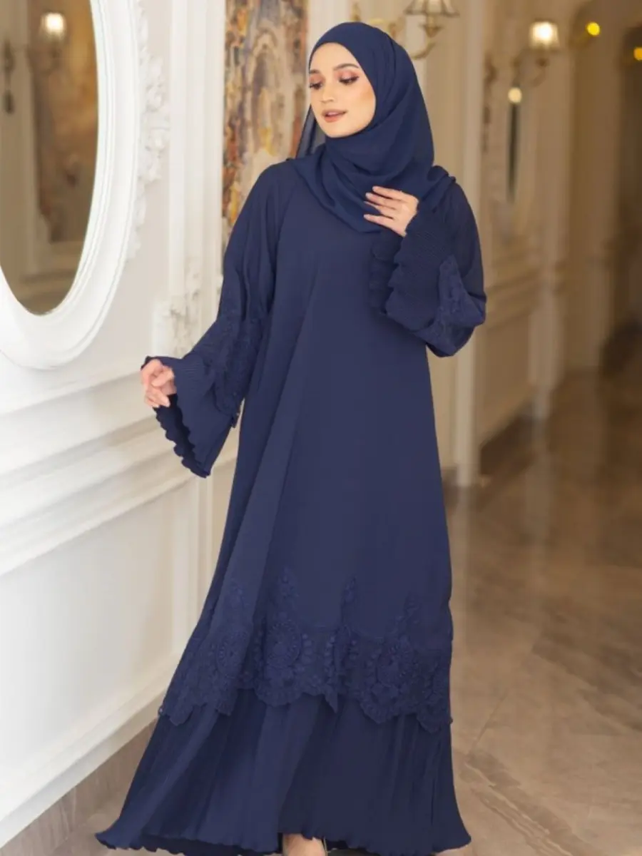 Amel Pleated Dark Blue