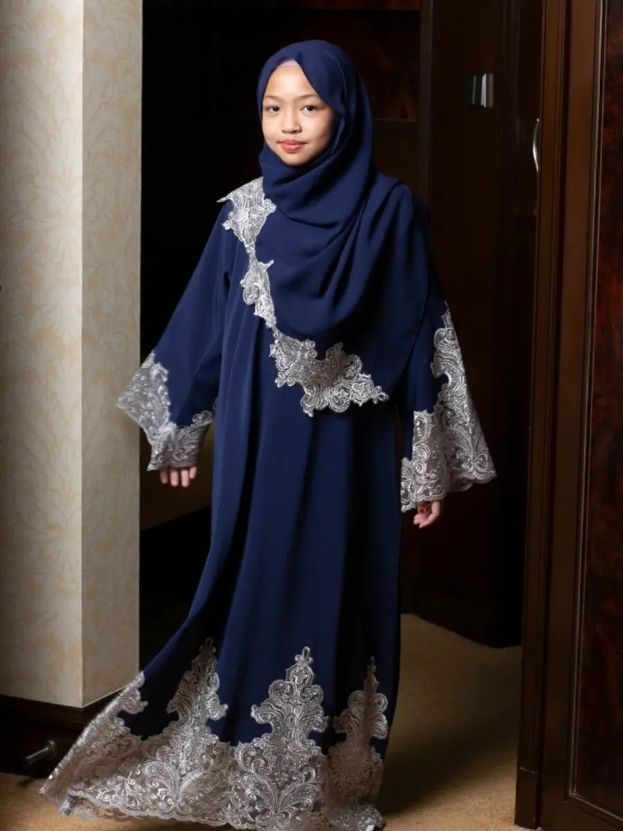 Kids Angeline Dark Blue - Silver Lace
