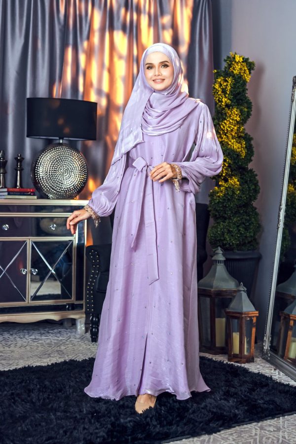 Maya Cuff Front Stones Lilac