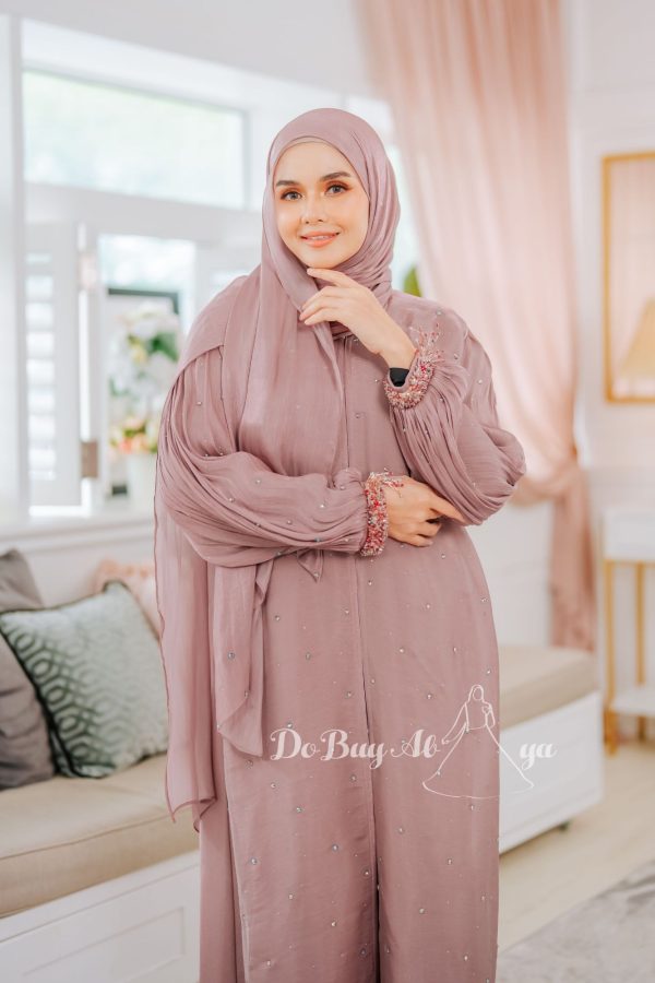 Ready Stocks Maya Cuff Front Stones Mauve