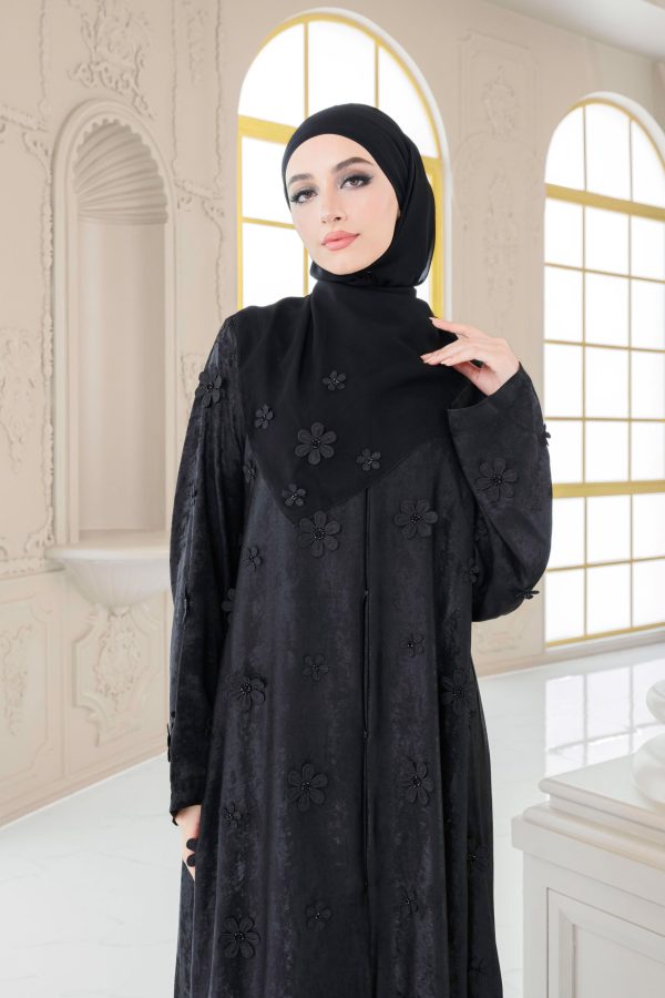 3D Flower Black