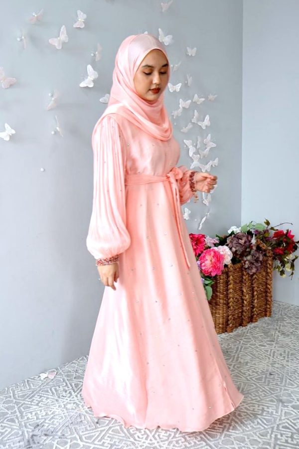 Maya Cuff Front Stones Peach