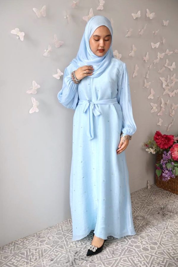 Maya Cuff Front Stones Light Blue