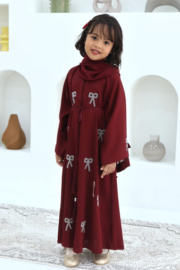 Kids Ribbon Maroon