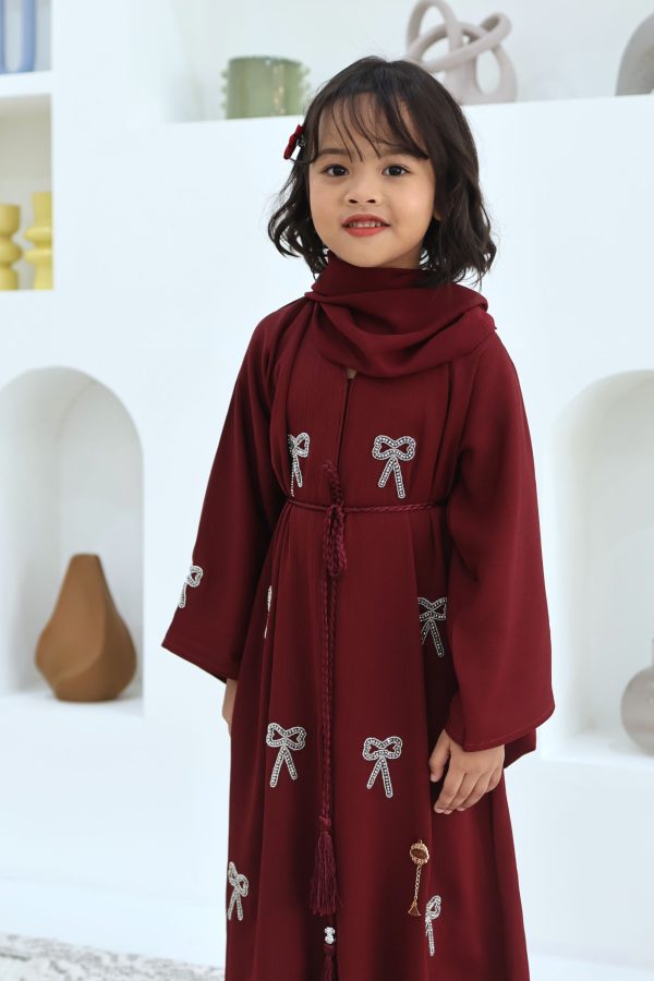 Ready Stocks Kids Ribbon Maroon