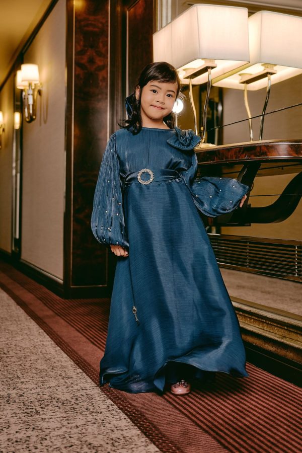 Kids Maya Bow Teal Blue