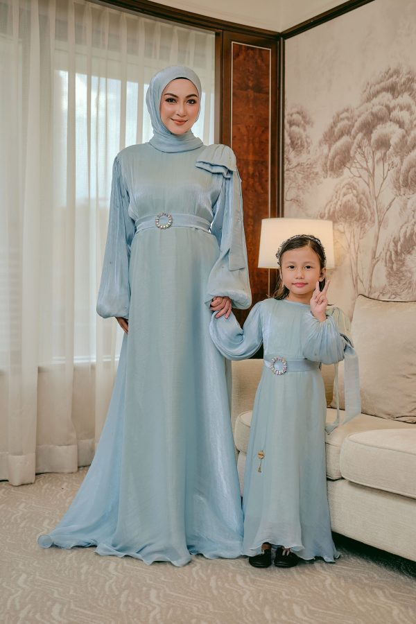 Ready Stock Kids Maya Bow Light Blue