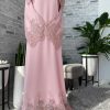Ready Stocks Luna Lace Abaya - Pink