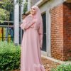 Luna Lace Abaya Pink