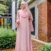 Ready Stocks Luna Lace Abaya - Pink
