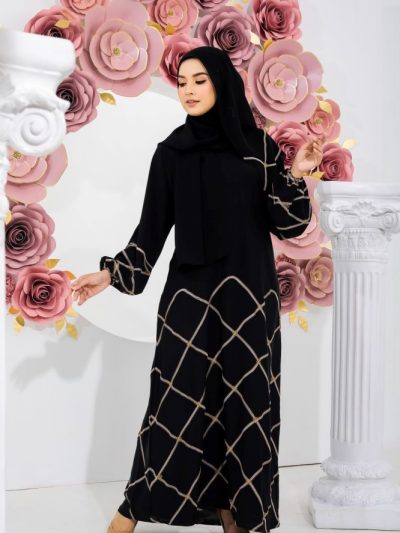 Harmony Abaya Gold Line