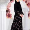 Harmony Abaya Pink Line