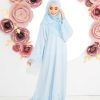 Luna Lace Abaya Light Blue