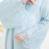 Luna Lace Abaya Light Blue