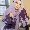 Ready Stocks Luna Abaya Light Purple - Dark Lace