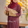 Ready Stocks Yara Maroon - Gold Lace