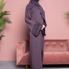Tangled Abaya Dusty Purple