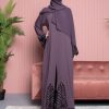 Tangled Abaya Dusty Purple