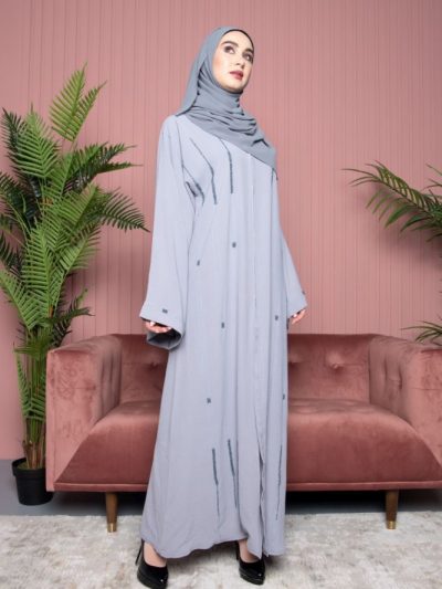 Karya Abaya Silver Blue