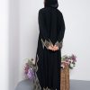 Burj Abaya Beige Embriodery