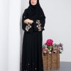 Cranberry Abaya Black