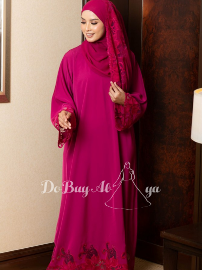 Ready Stocks Lotus Lace Magenta