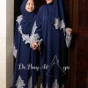 Ready Stocks Kids Angeline Dark Blue - Silver Lace