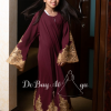 Ready Stocks Kids Angeline Maroon - Gold Lace