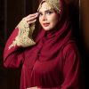 Suri Maroon - Gold Lace