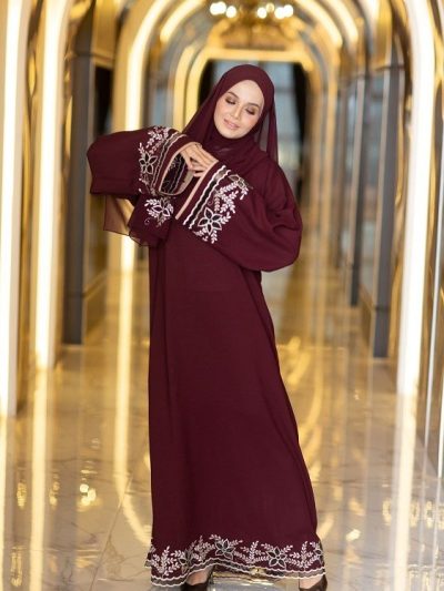 Jasmine Abaya Maroon