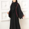 Kaftan Farasha Abaya Basic - Maroon Line