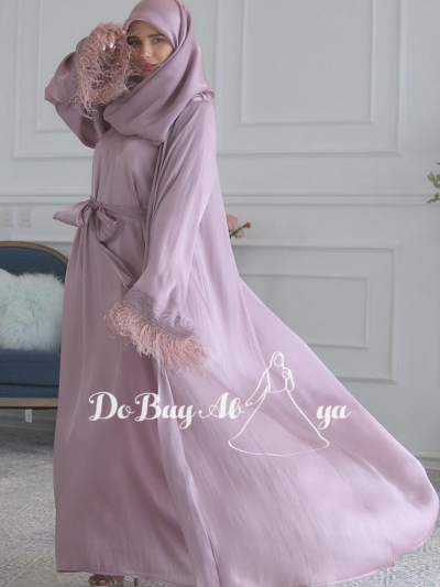 Ready Stocks Inara Feathery Sleeves Mauve