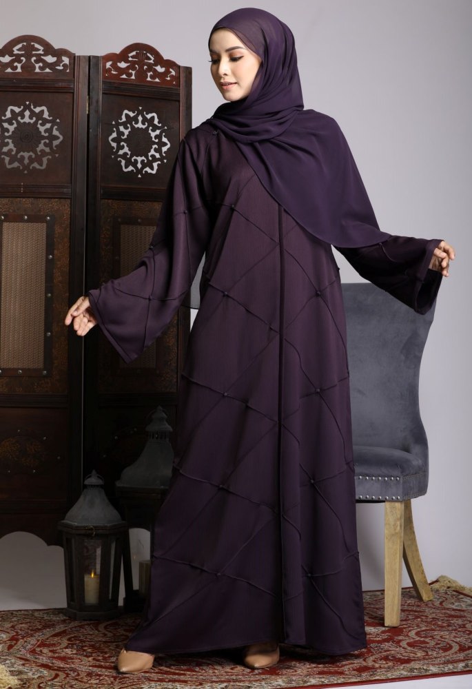 Bloke Diamond Abaya Dark Purple