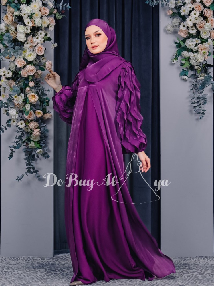 Ready Stocks Inara Ruffle Fuchsia Purple