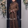 Ready Stocks Songket Abaya 2.0 Dark Brown