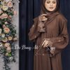Ready Stocks Songket Abaya 2.0 Dark Brown