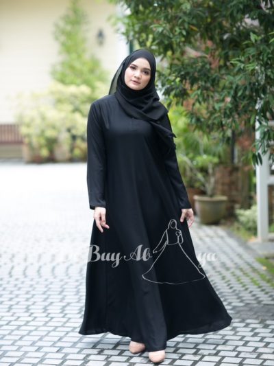 Plain Mini Princess Abaya ( Black )