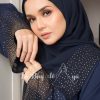 3 Layer Stone Abaya Blue
