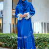Ruma Princess Cut Royal Blue - Beige Lace
