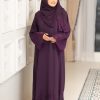 Yara Lace Abaya Purple